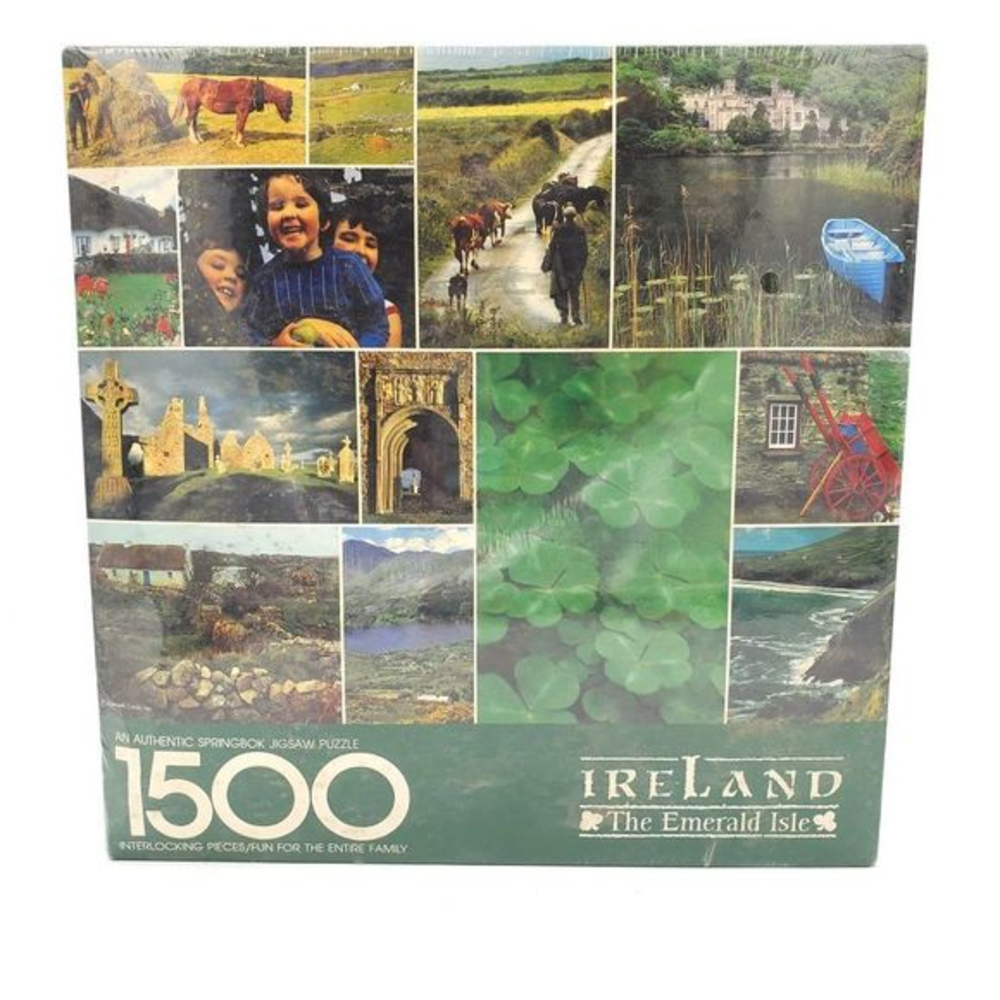 VTG Springbok Ireland Puzzle Hallmark Vintage 1987 Unopened Sealed 1500 PCS Emer